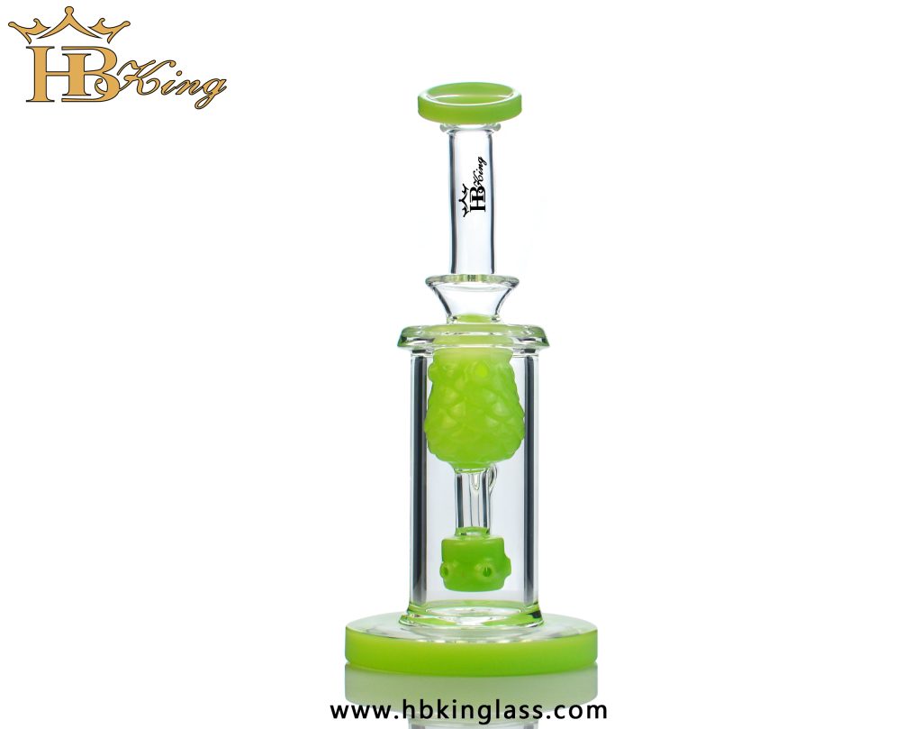 KR365 Colored Base Straight Tube Dab Rig Bong 1